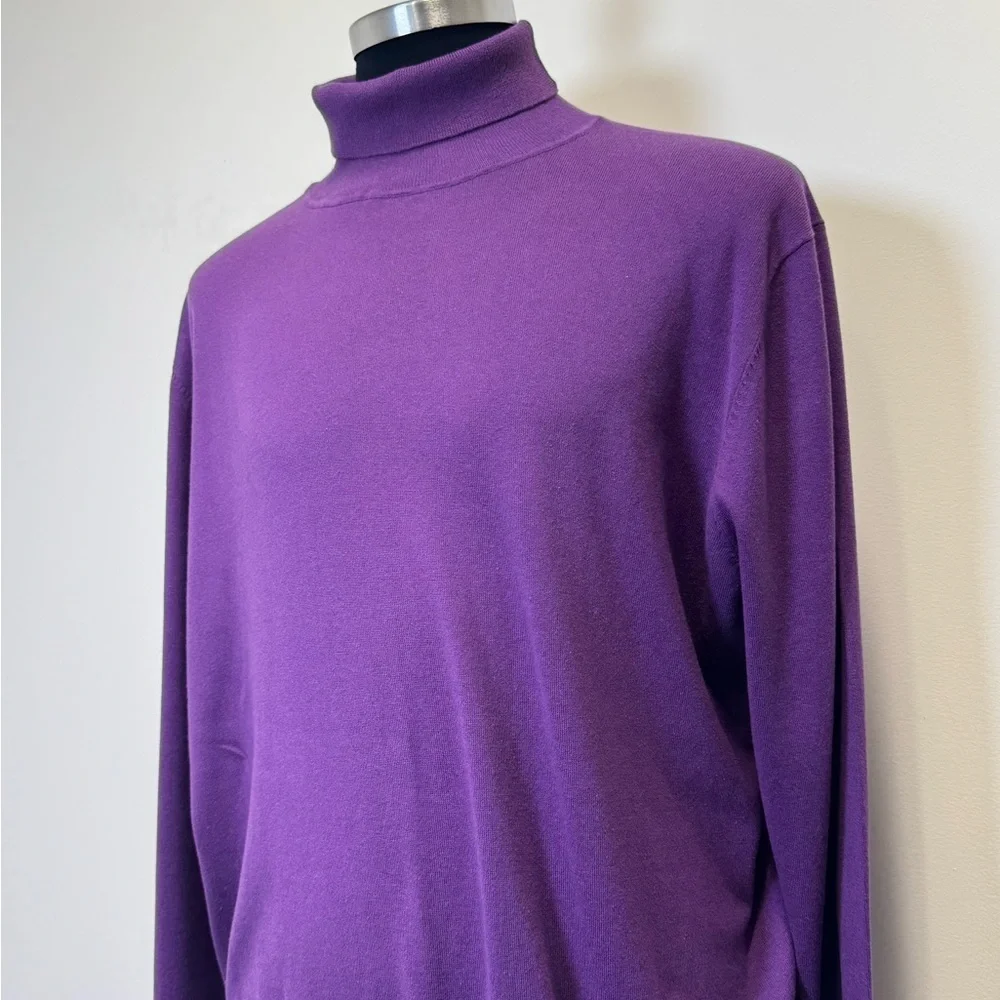 PRESTIGE ORIGINAL Purple Knit Turtleneck Sweater – 4XL